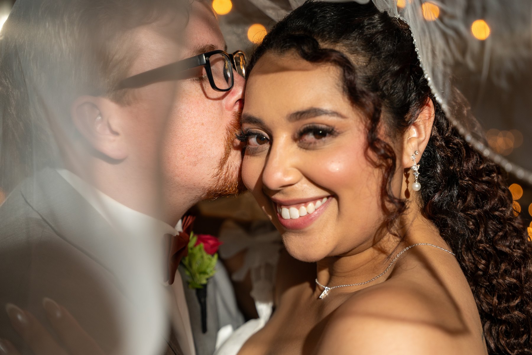 A couple on their wedding day