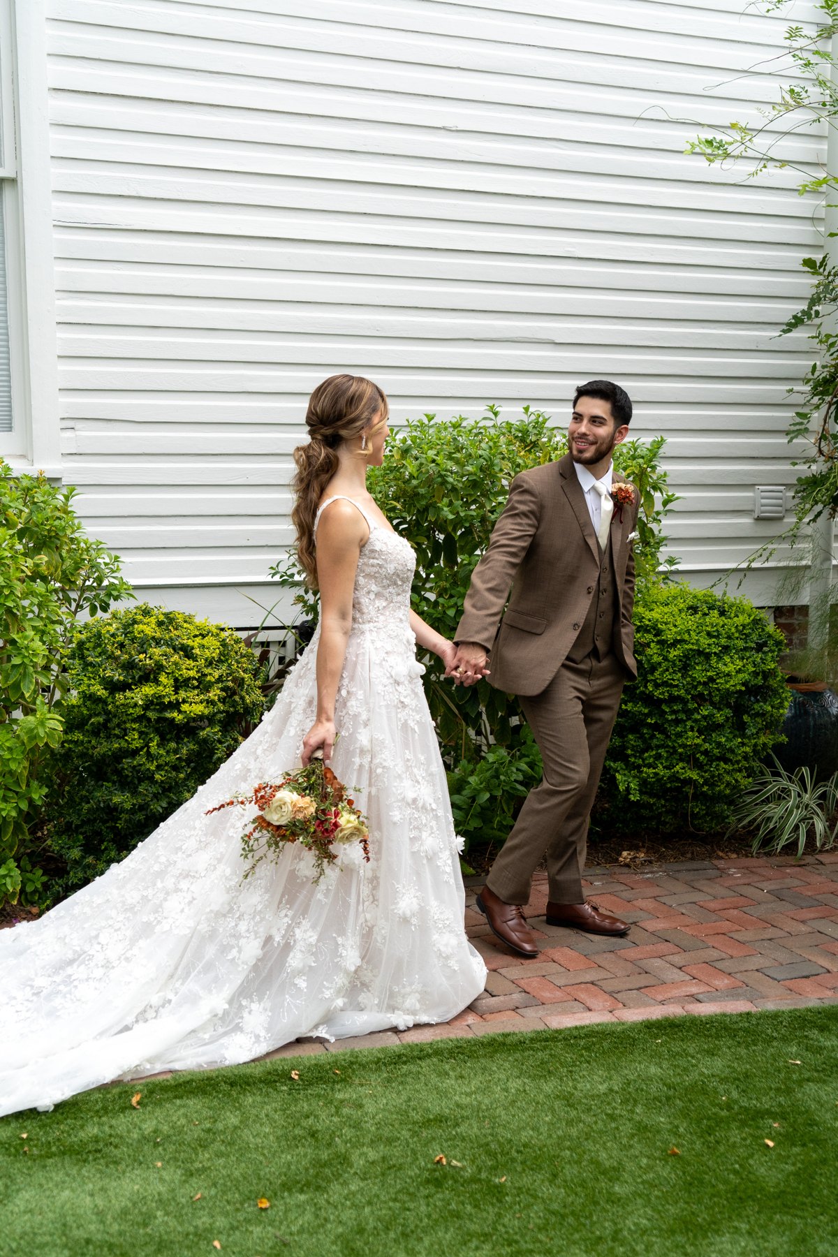 A couple walking together